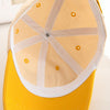 C0465 Letter Embroidery Pattern Spring Thin Children Baseball Cap Peak Cap Sunscreen Hat, Size: 48-52cm(Yellow)