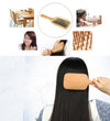 Natural Wooden Massage Hair Comb with Rubber Base & Wooden Brush, Size: Large(Black)