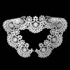 Beige Milk Silk Lace Embroidered Collar Hollow Fake Collar DIY Clothing Accessories, Size: about 32 x 26cm