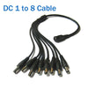 Power Supply Cable DC 1 to 8 Power Splitter Adapter Cable for Security CCTV Camera