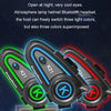 KUQIBAO Motorcycle Helmet Long-lasting Waterproof Bluetooth Headset with Light(Hard Microphone)