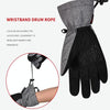 Boodun Five-Finger Ski Gloves Windproof Waterproof Finger Touch Screen Keep Warm Gloves, Size: M(Black Gray)