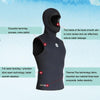 Slinx Hood Keep Warm Surf Diving Vest With Headgear, Size: XL(Black)