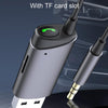AUX Car Bluetooth Receiver Adapter 3.5mm Cell Phone Computer Connector With TF Card Slot