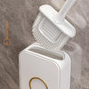 Wall-mounted Toilet Brush and Holder Set Odorless Design with Lid Bathroom Cleaning Kit(White)