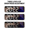 671  Mirror Screen Digital LED Alarm Clock USB Plug-in/Battery Dual-use With Temperature/Humidity Display(Black Shell White Green)