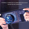 For Steam Deck DEVASO Transparent Thermal Back Case With Bracket Gaming Console Protective Case(Cyan)
