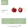 S925 Sterling Silver Christmas Apple Ear Studs Women Earrings