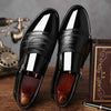 Men Business Dress Pointed Toe Slip-On Shoes, Size:39(Black)