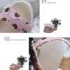 Women Sandals Dot Bowknot Platform Wedge Shoes, Size:37(Pink)