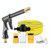High Pressure Car Wash Hose Telescopic Watering Sprinkler, Style: H2+3 Connector+15m Tube+Foam Pot