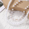N2209-12 Double-layer Pearl Chain Ladies Temperament Necklace Collarbone Chain