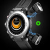 T92 1.28 inch IPS Touch Screen 2 in 1 Bluetooth Headset Smart Watch, Support Heart Rate Monitoring/Bluetooth Music(Black)
