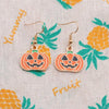 2 Sets Halloween Ghost Pumpkin Pendant Necklace Ears Personality Jewelry(Earrings+Necklace)