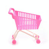 3 PCS Plastic Doll Simulation Trolley Shopping Cart Toy Children Birthday Gift(Pink)