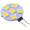 G4 6 LEDs SMD 5050 72LM 2800-3200K Stepless Dimming Energy Saving Light Pin Base Lamp Bulb, DC 12V(Warm White)
