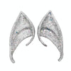 1pair Latex Elf Ears With Glitter Halloween Party Pixie Ears Cosplay Props 10cm Silver