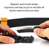 AWMN Metal Nylon Magnetic Buckle Fashion Casual Men Belt, Length: 125cm(Black Cap Light Gray)