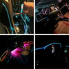 4m Cold Light Flexible LED Strip Light For Car Decoration(Yellow Light)