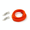 1 Pair SLK28 Metal Magnetic Buckle Elastic Free Tied Laces, Style: Silver Magnetic Buckle+Orange Shoelaces