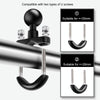 9cm Connecting Rod 20mm Ball Head Motorcycle Handlebar Fixed Mount Holder with Tripod Adapter & Screw for GoPro, Insta360, DJI and Other Action Cameras(Black)