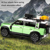 Simulation 1:24 7 Open Doors Alloy Off-Road SUV Car Sound Light Model Children Toy Ornament(Green)