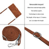 For Samsung Galaxy A36 5G Skin Feel Stripe Pattern Leather Phone Case with Long Lanyard(Brown)