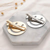 Metal Snap Hair Clips Smiley Face Hairdressing Tool(Round gold)