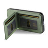 For Samsung Galaxy A26 Twill Fabric Leather Vertical Flip RFID Card Bag Phone Case(Green)