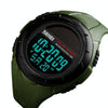 SKMEI 1405 Fashion Solar Power Outdoor Sports Watch Multifunctional 50m Waterproof Men Digital Watch(Army Green)