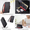 For Samsung Galaxy A36 Leather Stitching Multi-card Slot Zipper Phone Case(Black)