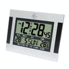 Large Screen LCD Wall Clock Minimalist Electronic Alarm Clock(Silver+Black)