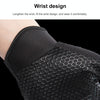 HSLEJP Outdoor Sports Breathable Touch Screen Antiskid Cycling Full Finger Gloves, Size: L(Black+Blue)