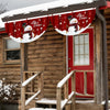 Cartoon Printed Outdoor Fan-shaped Hanging Flag Christmas Decorations, Style: Birds