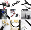 4pcs Zipper Ties Cord Management Organizer Kit Cable Sleeve With Zipper Cable Clip