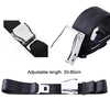 Two Point Aircraft Buckle Adjustable Seat Belt Extended Band(Gray)