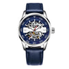 OCHSTIN 62002A Master Series Hollow Mechanical Men Watch(Silver-Blue)
