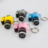 Children Mini SLR Camera Model Style Key Chain Small Pendant with Sound & LED Light(Yellow)