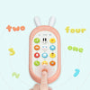 Beiens Early Childhood Education Puzzle Bilingual Phone Baby Bite Music Mobile Phone Toy(Pink)