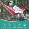 Strip Single Camping Outdoor Canvas Hammock, Size: 185cm x 80cm(Red)