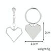 E2112-10 White K Asymmetric Love Love Silver Needle Earrings Simple Earrings