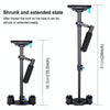 PULUZ 38.5-61cm Carbon Fibre Handheld Stabilizer for DSLR & DV Digital Video & Cameras, Load Range: 0.5-3kg(Black)