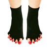 Massage Five-finger Socks Thickened Open-toed Socks, Color: Black