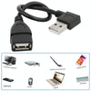 90 Degree USB 2.0 AM to AF Adapter Cable, Length: 25cm
