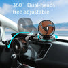 F622U Car Creative Folding Rotatable Double Head Electric Cooling Fan with Dual USB Charging Port, Style:24V Cigarette Lighter
