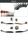 10 PCS Toothbrush Style Handle Makeup Brush Eyebrow Brush Set
