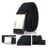 AWMN Metal Nylon Magnetic Buckle Fashion Casual Men Belt, Length: 125cm(Black Cap Brown)