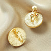 E2109-7 Half Round Baroque Earrings Pearl Ear Clip Women Without Ear Piercing
