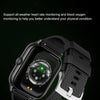 F12 2.02 inch Curved Screen Smart Watch Supports Voice Call/Blood Sugar Detection(Black + Green)