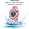 JNEW A380-86664 Children Cartoon 3D Happy Small Elephant Alarm Waterproof Sports LED Digital Watch(Red)